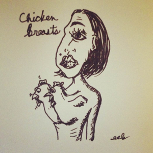 Anatomy, breasts, food