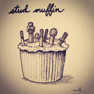 Garage, bakery, dude, food, man, muffin, stud, studmuffin