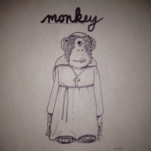 Animals, Religion, monk, monkey