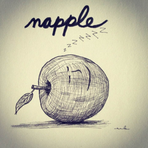 Mood, apple, food, fruit, nap, napping, rest, sleeping, tired