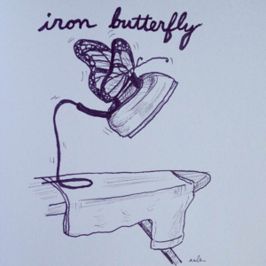 Home, Music, butterfly, iron, ironbutterfly, ironing, shirt