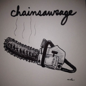 Garage, chainsaw, chainsawsage, food, meat, sausage, saw, tool, tools
