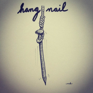 Garage, hang, hanging, hangman, hangnail, hardware, nail, nails, noose