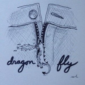 Animals, dragon, dragonfly, fly, jeans, pants, zipper