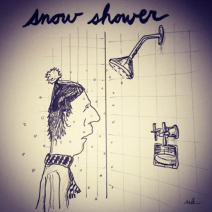 Bathroom, flakes, forecast, snow, snowflakes, snowing, snowshower, weather