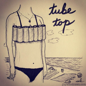 Fashion, beach, bikini, pun, summer, swimsuit, tube, tubetop