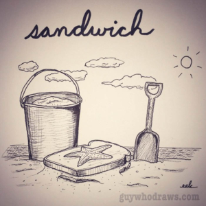 beach, food