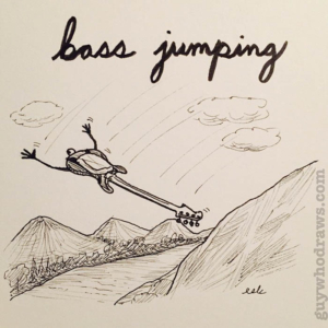 Music, base, basejumping, bass, bassguitar, comic, daredevil, instadaily, instadraw, instrument, jump, jumping, recreation, risk, stunt