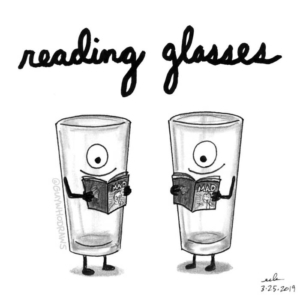 Drinking, reading
