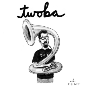 2, ABCs &amp; 123s, Badpuns, Music, bandnerd, brass, brassinstruments, brasssection, highschoolband, internationaltubaday, minneapolisartist, minnesotasrtist, musician, orchestra, schoolband, sousaphone, tuba, two