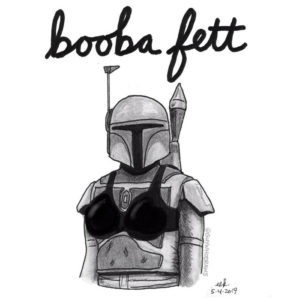 Anatomy, Badpuns, TV &amp; Movies, bobafett, boobs, breasts, chest, cosplay, empirestrikesback, jedi, lucasfilm, mammaries, maythe4thbewithyou, minneapolisartist, minnesotasrtist, nerd, starwars, starwarscosplay, starwarsmemes, starwarsnerd