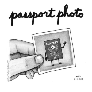 Badpuns, Travel, badphoto, goingplaces, minneapolisartist, mnartist, passport, passportphoto, photobooth cartoonoftheday, planestrainsandautomobiles, traveling, travelingforwork, uspassport
