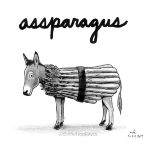 Animals, Badpuns, asparagus, asparagusday, asparaguspee, donkey, farmersmarket, food, jackass, lowbrowpopsurrealism, minneapolisartist, mule, produce, sparrowgrass, strangeart, vegetable, vegetablegarden, vegetables, vegetarian, veggies, weirdoart