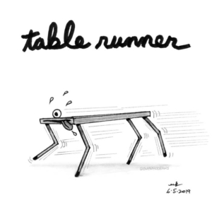 Badpuns, Home, Sports, dinnertable, fitness, furniture, globalrunningday, homedecor, linen, lowbrowpopsurrealism, minneapolisartist, nationalrunningday, runner, runners, runnershigh, running, runningjoke, strangeart, tablecloth, tablerunner, weirdoart