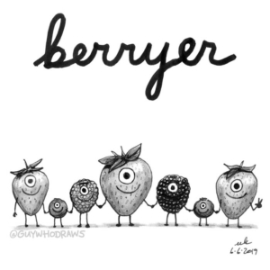 Badpuns, barrier, barry, barrygibb, barrymanilow, berries, berry, berrygood, blackberry, blueberry, drewbarrymore, food, fruit, lowbrowpopsurrealism, minneapolisartist, protection, raspberry, strangeart, strawberry, wall, weirdoart