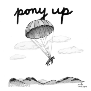 Animals, Badpuns, clydesdale, floating, flying, horse, horseback, horsebackriding, horses, ilovehorsesday, lowbrowpopsurrealism, minneapolisartist, parachute, parasailing, pony, ponyup, recreation, shopping, strangeart, up, weirdoart