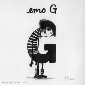 ABCs &amp; 123s, Badpuns, Comedy, alphabet, comedian, emo, emoboy, emoji, emojis, emophilips, g, genius, lowbrowpopsurrealism, minneapolisartist, paraprosdokian, standupcomedy, standupcomic, strangeart, weirdoart, wordplay, worldemojiday