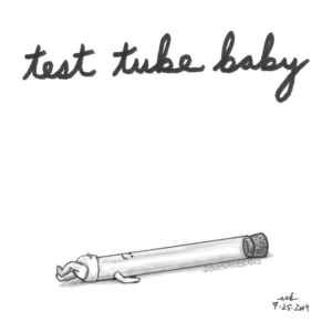 Badpuns, Humans, Science, baby, chemist, chemistry, invitrofertilization, ivf, laboratory, louisejoybrown, lowbrowpopsurrealism, minneapolisartist, newborn, sciencelab, strangeart, testtube, testtubebaby, weirdoart