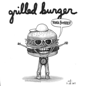 Badpuns, Fashion, Music, burger, flavorflav, food, grilling, grillz, hamburger, hamburgerday, hiphop, hiphopmemes, lowbrowpopsurrealism, meat, minneapolisartist, nationalhamburgerday, rapper, strangeart, weirdoart