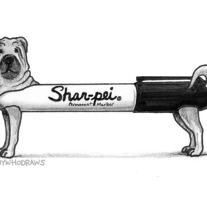 Animals, Badpuns, dog, dogs, lowbrowpopsurrealism, markers, minneapolisartist, puppymillawarenessday, sharpei, sharpeiclub, sharpeilove, sharpeiworld, sharpie, sharpiesharpieart, strangeart, weirdoart