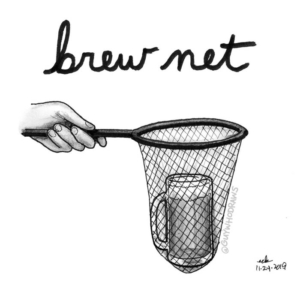 Badpuns, Drinking, beer, beerporn, brownhair, brunette, drinkbeer, fishnet, hair, haircolor, lowbrowpopsurrealism, minneapolisartist, net, strangeart, weirdoart
