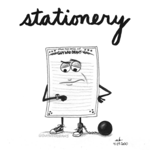 Badpuns, Mood, Pandemic, dontmove, lowbrowpopsurrealism, minneapolisartist, paper, pundemic, stationary, stationery, stationeryaddict, stationeryday, stayput, strangeart, waiting, weirdoart, worldstationeryday, writeletters, writing