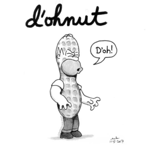 Badpuns, Cartoons, doh, donut, donuts, doughnut, food, homersimpson, homersimpsonmemes, longjohns, lowbrowpopsurrealism, minneapolisartist, nationaldonutday, nationaldoughnutday, pundemic, strangeart, thesimpsons, weirdoart
