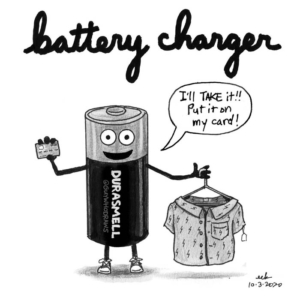 Badpuns, Technology, batteries, battery, batterycharger, batterypowered, charger, creditcard, debt, duracell, inktober, lowbrowpopsurrealism, minneapolisartist, onlineshopping, pundemic, retail, shopaholic, shopping, shopsmallbusiness, strangeart, weirdoart