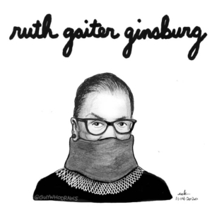 Badpuns, Pandemic, Politics, covid_19, dontbestupid, gaiter, lowbrowpopsurrealism, masks, minneapolisartist, neckgaiter, notoriousrbg, pundemic, pundemonium, rbg, ruthbaderginsburg, strangeart, supremecourt, wearamask, wearyourmask, weirdoart