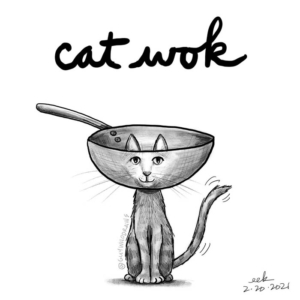 caturday, catwalk, catwok, chinesefood, cooking, kitchen, potsandpans, projectrunway, pundemic, runway, stirfry, strangeart, wok