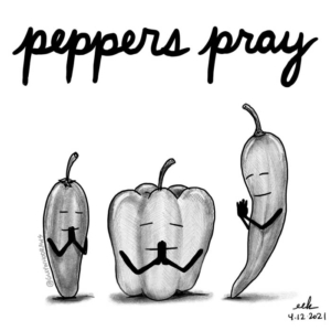 applepencilart, bellpeppers, capsaicin, jalepeno, pepper, peppers, pepperspray, prayer, praying, prayinghands, procreateart, selfdefense, strangeart, vegetables, veggies
