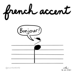 Music, accent, bonjour, french, frenchaccent, hashtagsdontseemtomakeadifferenceanymore, musician, sheetmusic