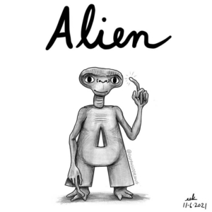 alien, alphabet, classicmovies, eta, etphonehome, ettheextraterrestrial, extraterrestrial, lettera, stevenspielberg