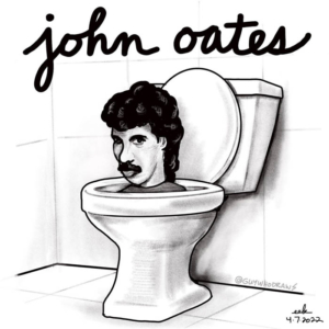 80smusic, Toilet, bathroomart, bathroomideas, hallandoates, johnoates, mtv, mustache, oates, porcelainthrone, rocknroll, singer