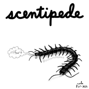 centipede, centipedeshropod, creepy, excuseme, fart, farting, gas, scent