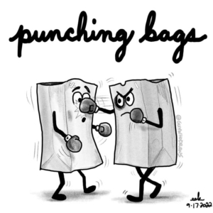 bags, boxer, boxing, boxingtraining, fighting, hitthesack, mma, paperbag, punch, punchingbag, rocky, wordplay