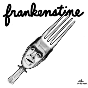 Halloween, classictv, cutlery, fork, frankenstein, frankensteinfriday, fredgwynne, monster, oct31, scarymonsters, themunsters