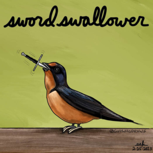 barnswallow, birds, circus, internationalswordswallowersday, stunts, swallow, swallowbird, swordswallow, swordswallower, swordswallowing