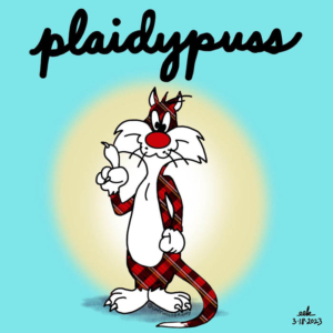 cat, cats, caturday, flannel, looneytunes, plaid, platypus, puss, sylvester