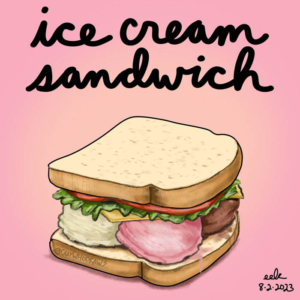 icecream, icecreamlover, icecreamporn, icecreamsandwich, lunch, meltsandwich, nationalicecreamsandwichday, sandwich