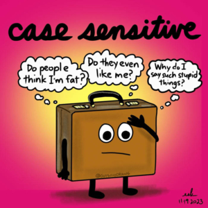 attache, briefcase, case, casesensitive, insecure, insecurity, sensitive, spelling, suitcase