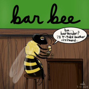 Drinking, bar, barbie, barbiecollector, barbiedoll, barfly, bee, bees, drunk, wasted