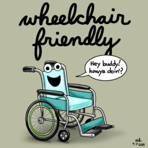 Badpuns, friendly, happy, wheelchair, wheelchairaccessible, wheelchairfriendly, wheelchairlife