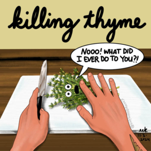 Badpuns, bored, cooking, daylightsavings, herbs, killingtime, nycmarathon, thyme